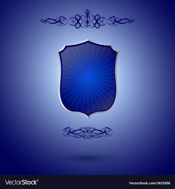 Vintage background with shield and golden elements vector image