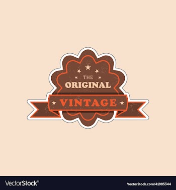 vintage badge symbol design very printable icon