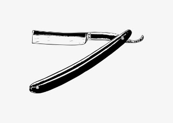 Vintage barber razor Free Vector