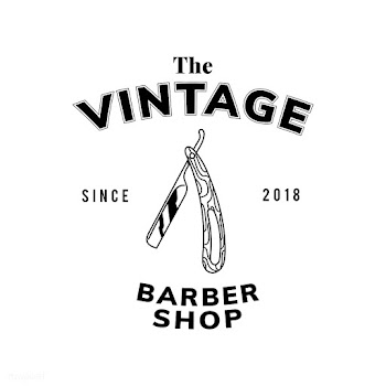 Vintage barber shop text design vector | Free stock vector - 516957