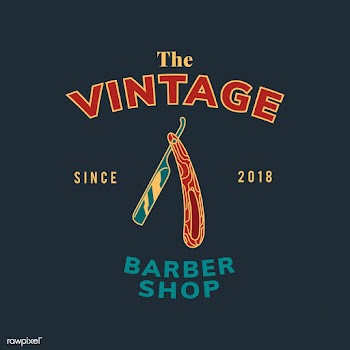 Vintage barber shop text design vector | Free stock vector - 517014