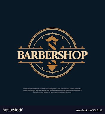 vintage barbershop logo design