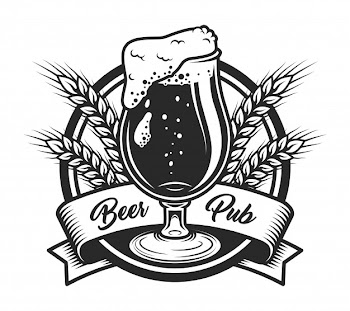 Vintage beer pub label template Free Vector