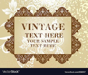 Vintage Beige Frame vector image