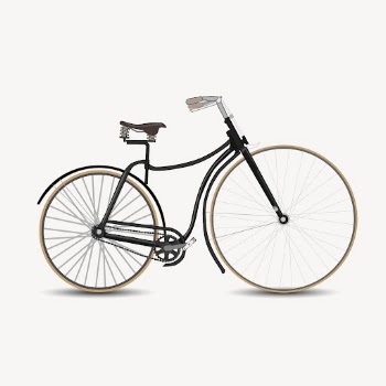 Vintage bicycle clipart, collage element | Free PSD - rawpixel