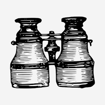 Vintage binoculars, travel object illustration. | Free Photo Illustration - rawpixel