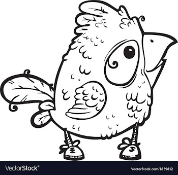 Vintage bird fairy tale vector image