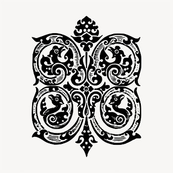 Vintage bird ornament illustration clipart | Free Vector - rawpixel