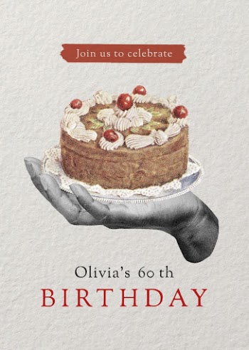 Vintage birthday poster template, cake | Free Vector Template - rawpixel