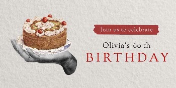 Vintage birthday Twitter post template, | Free PSD Template - rawpixel
