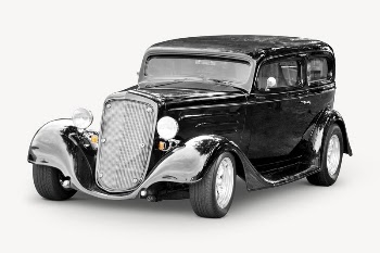 Vintage black car collage element | Free PSD - rawpixel
