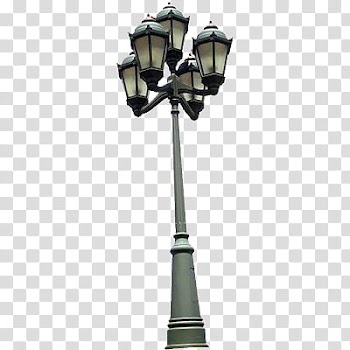 Vintage, black street light art transparent background PNG clipart
