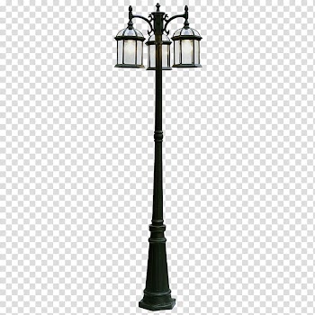 Vintage, black street light transparent background PNG clipart
