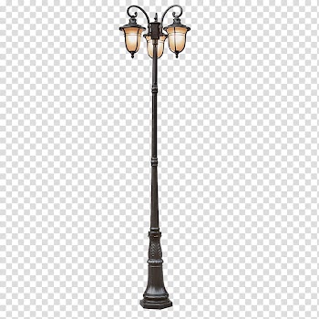 Vintage, black street light transparent background PNG clipart