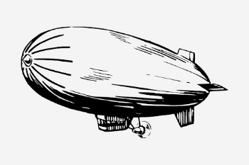 Vintage blimp airship hand drawn | Free Photo - rawpixel
