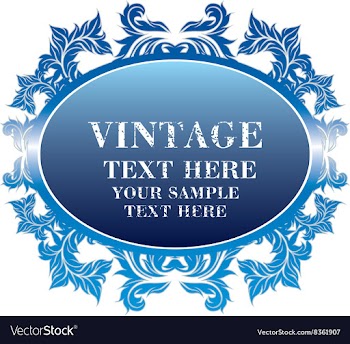Vintage Blue Frame vector image