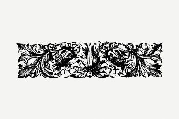 Vintage botanical decoration clipart illustration | Free PSD - rawpixel