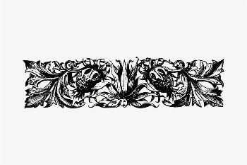 Vintage botanical decoration illustration clipart | Free Vector - rawpixel
