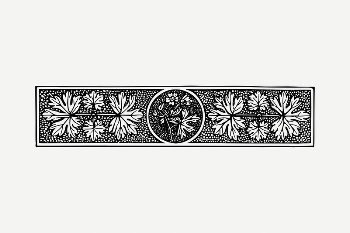 Vintage botanical header clipart illustration | Free PSD - rawpixel