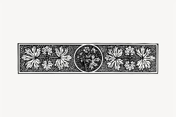 Vintage botanical header illustration clipart | Free Vector - rawpixel