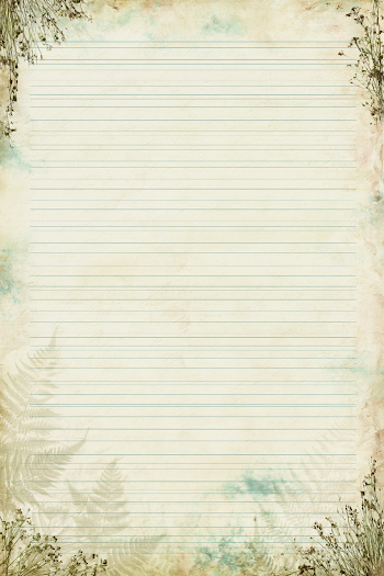 Vintage Botanical Note Page