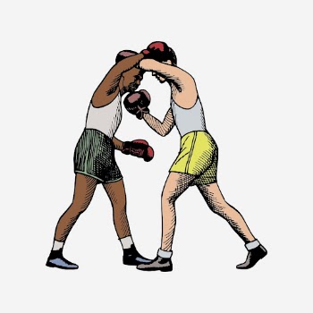 Vintage boxers fighting clipart, sport | Free Photo - rawpixel
