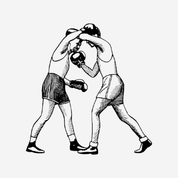 Vintage boxers fighting drawing, sport | Free Photo - rawpixel