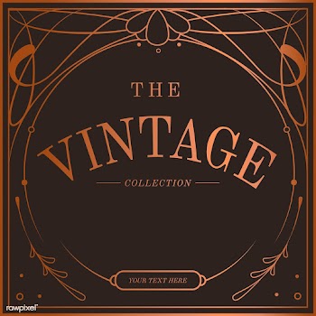 Vintage bronze art nouveau badge vector | Free stock vector - 519496