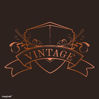 Vintage bronze art nouveau badge vector | Free stock vector - 519531