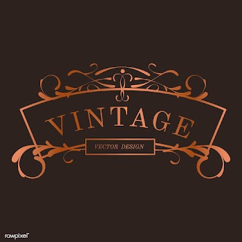 Vintage bronze art nouveau badge vector | Free stock vector - 519602