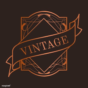 Vintage bronze art nouveau badge vector | Free stock vector - 519618
