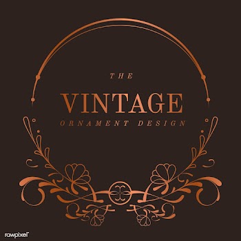 Vintage bronze art nouveau badge vector | Free stock vector - 519634