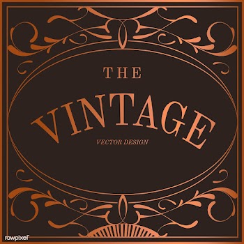 Vintage bronze art nouveau badge vector | Free stock vector - 519651