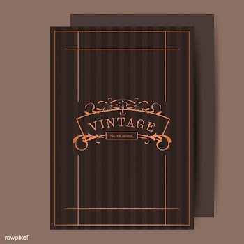 Vintage bronze art nouveau wedding invitation.. | Free stock vector - 519639