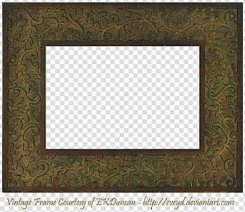 Vintage Bronze Leaf Frame, green and brown floral frame transparent background PNG clipart