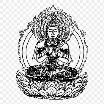 Vintage Buddha png lotus clipart, | Free PNG Illustration - rawpixel