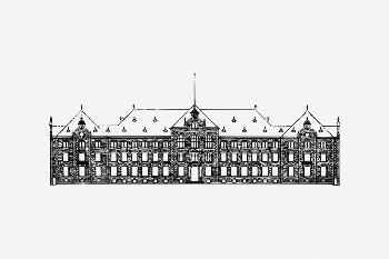 Vintage building collage element, architecture | Free PSD Illustration - rawpixel