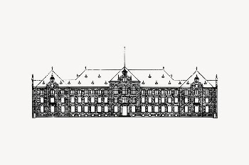 Vintage building drawing, architecture illustration | Free Vector Illustration - rawpixel