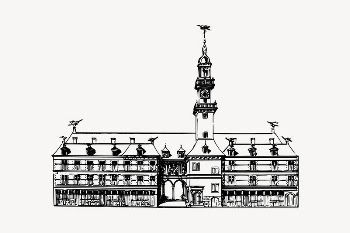 Vintage building drawing, architecture illustration | Free Vector Illustration - rawpixel