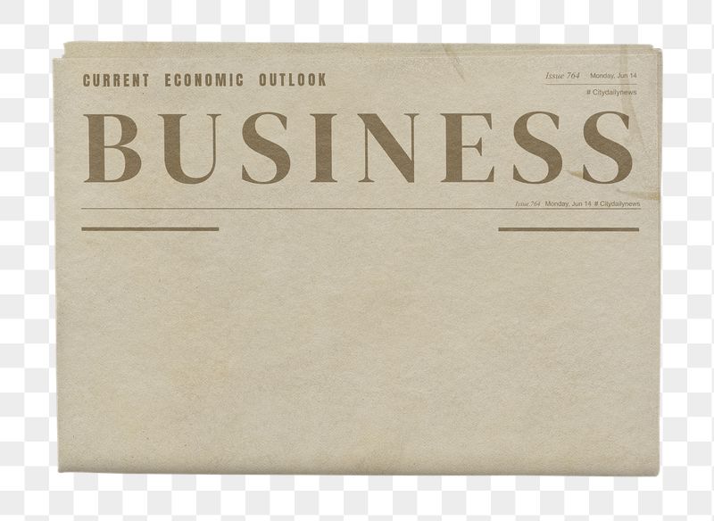 Vintage business png newspaper sticker, | Free PNG - rawpixel