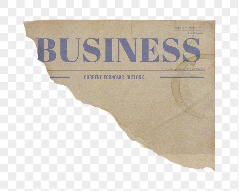 Vintage business png ripped newspaper | Free PNG - rawpixel