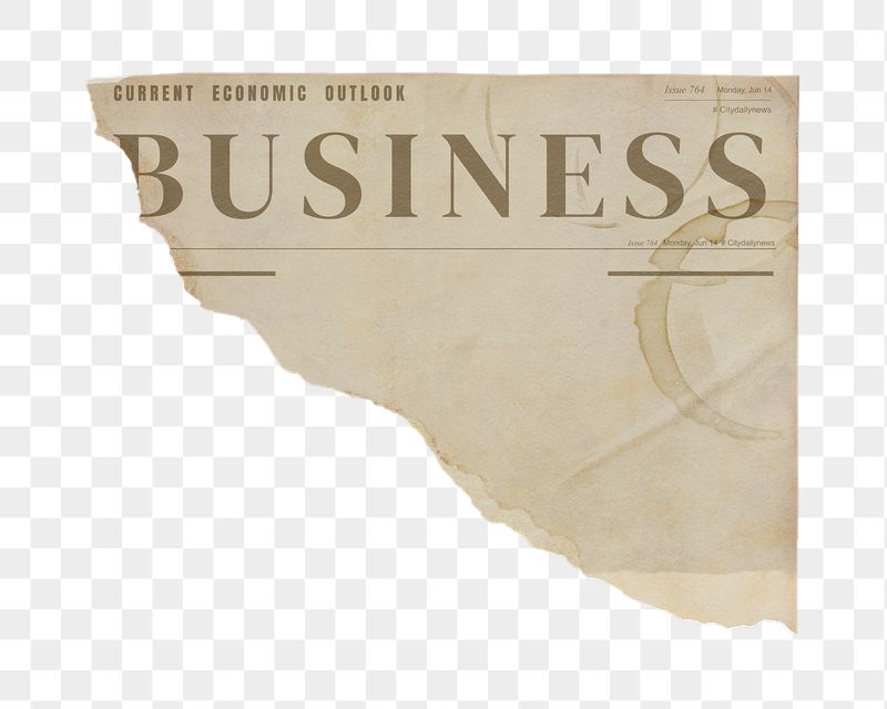 Vintage business png ripped newspaper | Free PNG - rawpixel