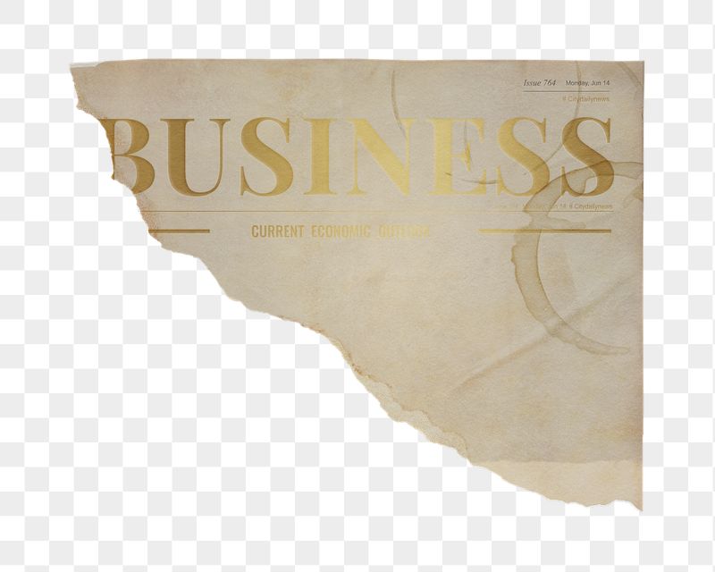 Vintage business png ripped newspaper | Free PNG - rawpixel