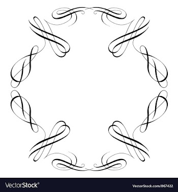 Vintage calligraphic frame vector image