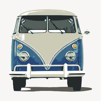 Vintage campervan clipart, vehicle illustration | Free Vector - rawpixel