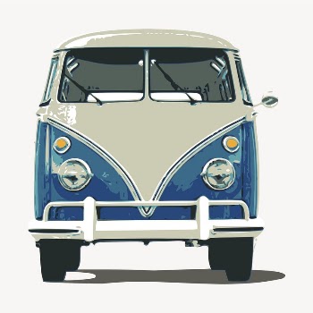Vintage campervan sticker, vehicle illustration | Free PSD - rawpixel