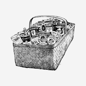Vintage canned food basket hand | Free Photo - rawpixel