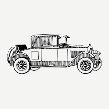 Vintage car drawing, vehicle illustration | Free PSD - rawpixel