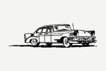 Vintage car drawing, vehicle illustration | Free PSD - rawpixel