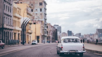 Vintage Car on Road